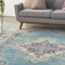 Homeroots 7 x 10 ft. Light Blue Distressed Medallion Area Rug 385336 - alternate 4